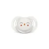Succhietto nuova collezione bonhomia con tettina sx pro.6-18 mesi. decoro civetta bianco