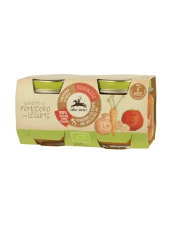 Sugo di pomodoro con legumi baby food bio alce nero 80g*2