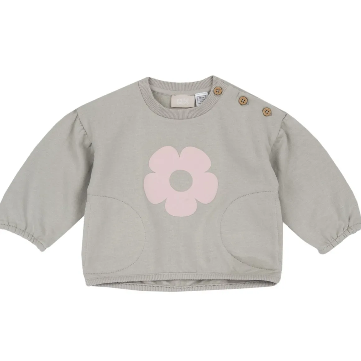 Sweat shirt con fiorellone rosa – chicco