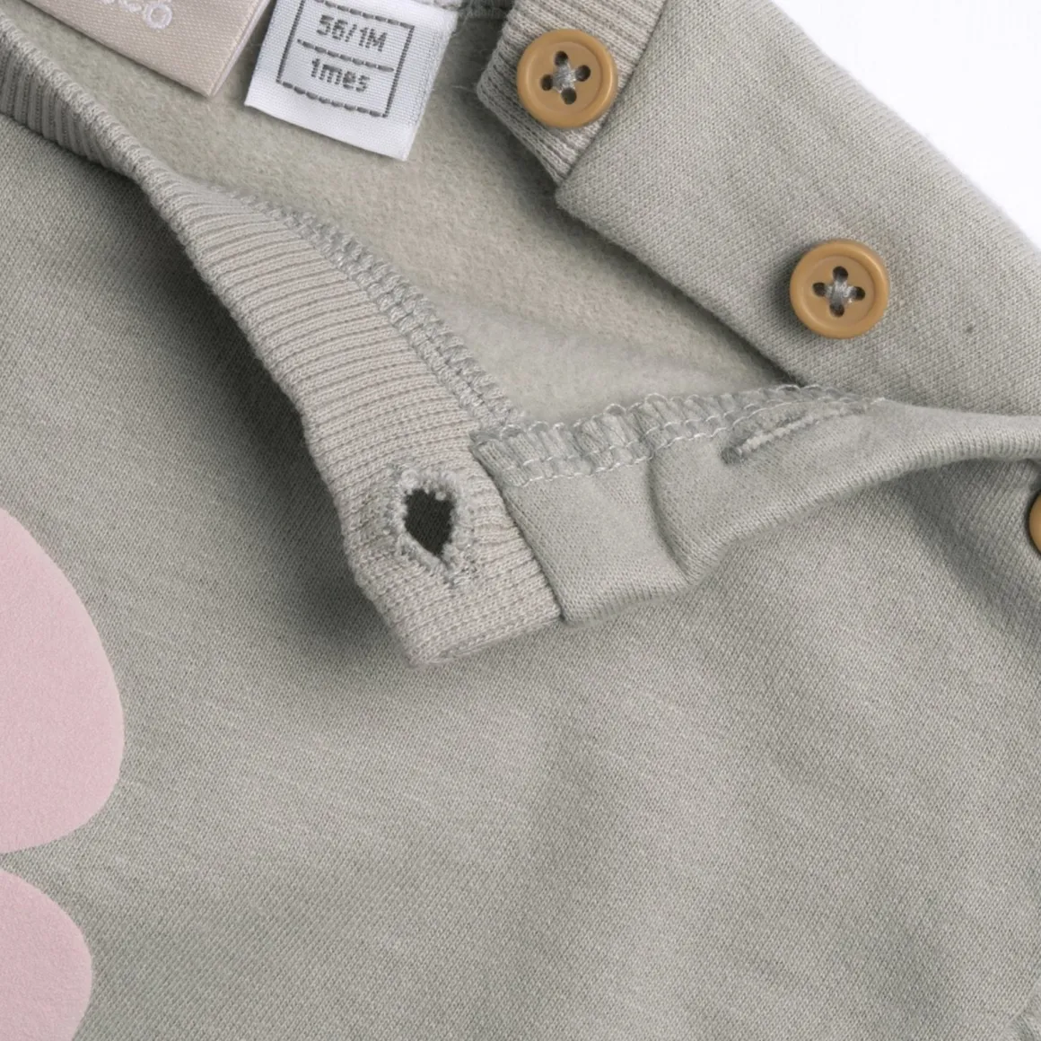 Sweat shirt con fiorellone rosa – chicco