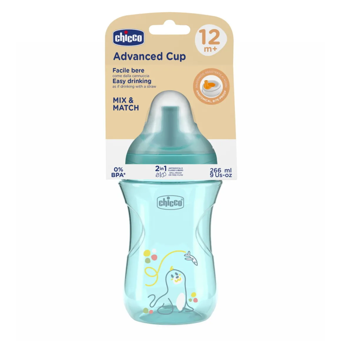 Tazza advanced12m+ azzurra – chicco