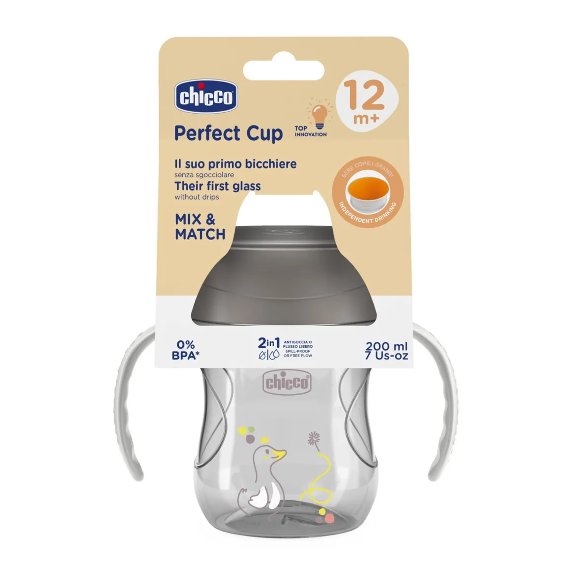 Tazza perfect x 360 12m+ grigia – chicco
