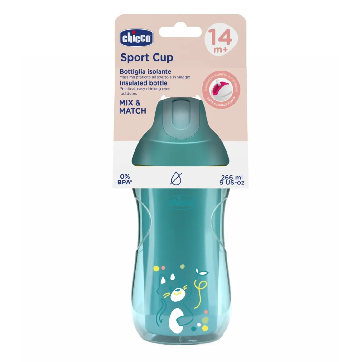 Tazza sport 14m+ azzurra – chicco