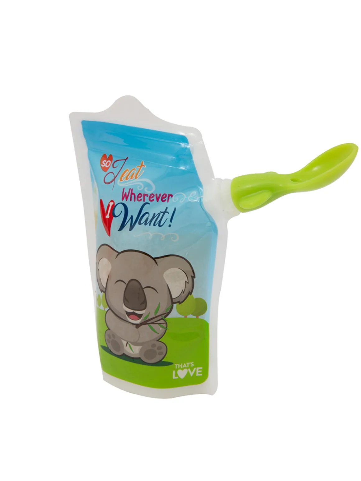 That’s love contenitore per alimenti, pouch con cucchiaio