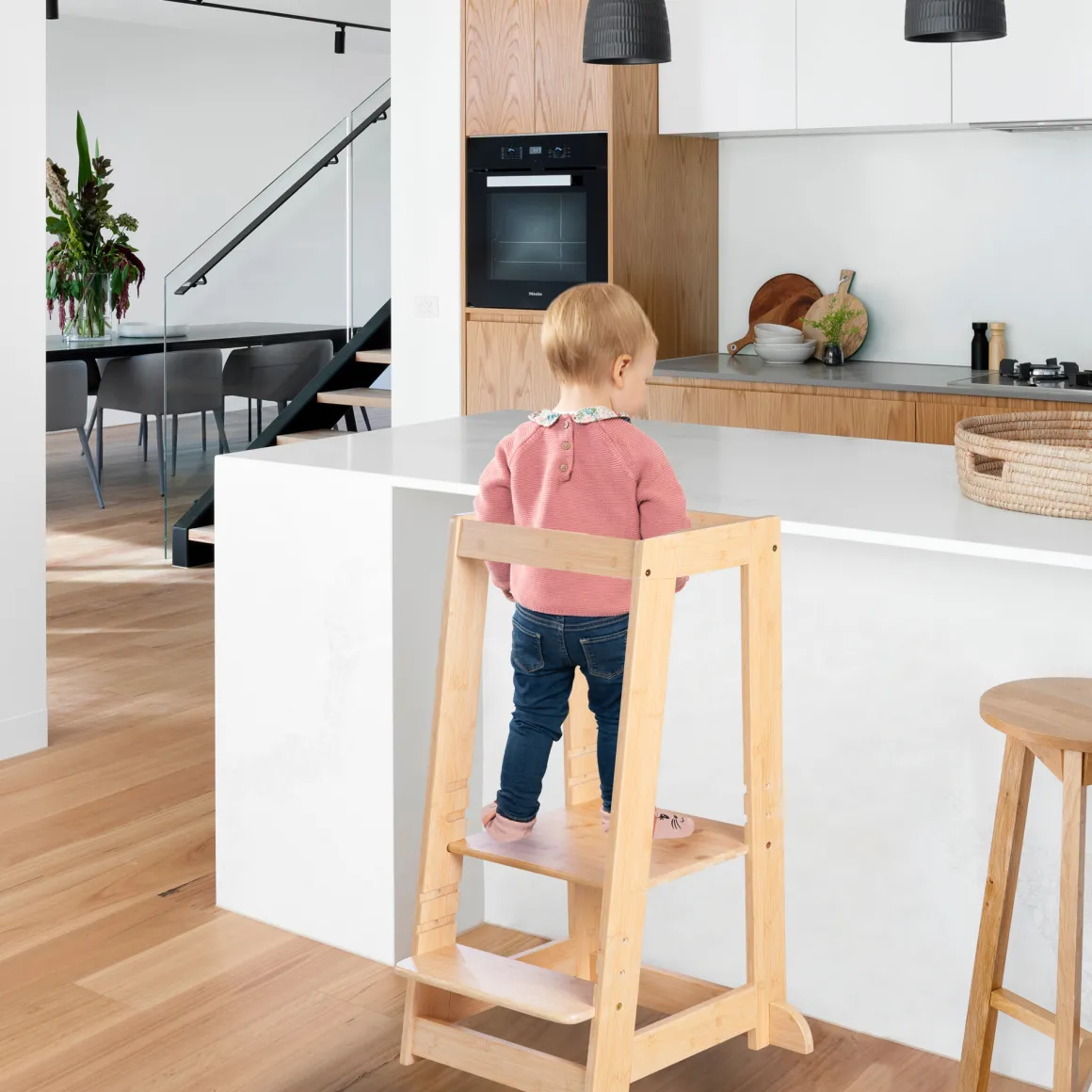 Torre montessoriana bamboo naturale – italbaby