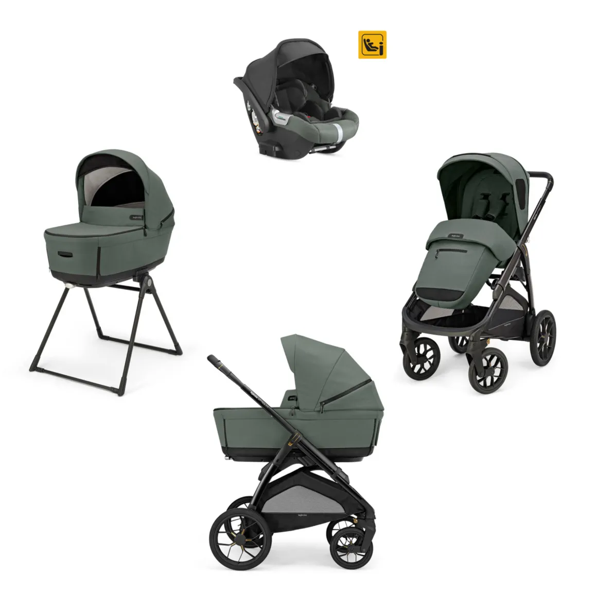 Trio system4 aptica xt darwin taiga green + t. nero – inglesina
