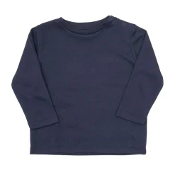 T-shirt basic manica lunga bimbo blu scuro