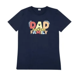 T-shirt jersey bimbo blu stampata