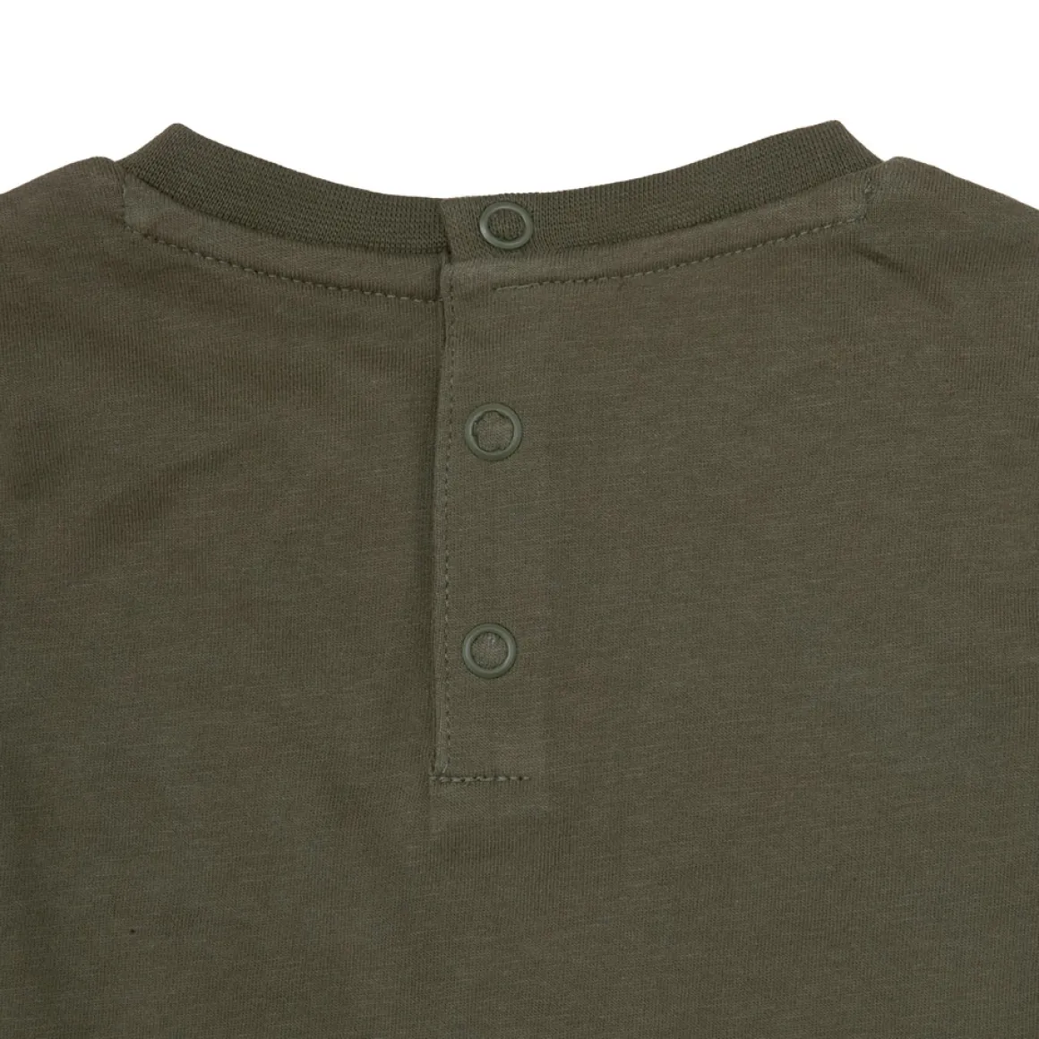 T-shirt manica lunga bimbo verde stampata