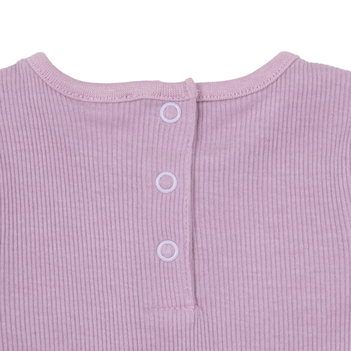 T-shirt manica lunga da bambina lilla costina