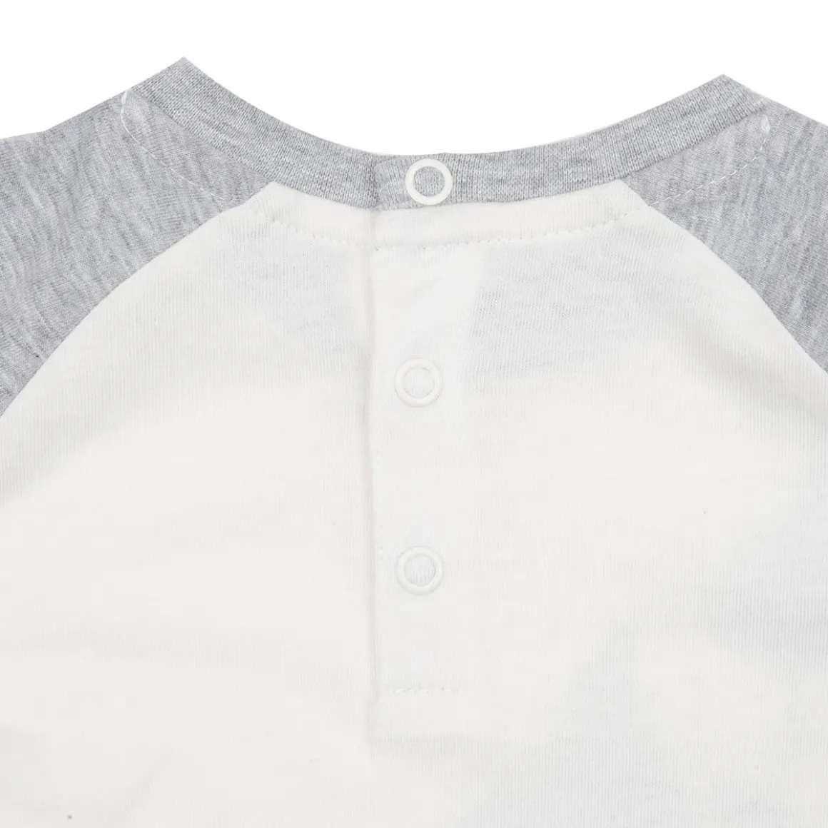 T-shirt maniche lunghe bimbo grigio/panna stampata