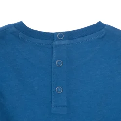 T-shirt maniche lunghe bimbo blu stampata