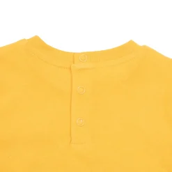 T-shirt maniche lunghe bimbo gialla stampata