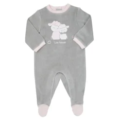 Tutina ciniglia bimba grigio-verde