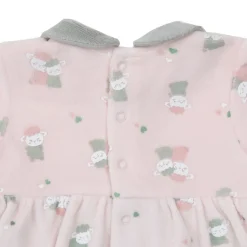 Tutina ciniglia bimba grigio/rosa