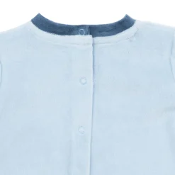 Tutina ciniglia bimbo azzurro chiaro stampata