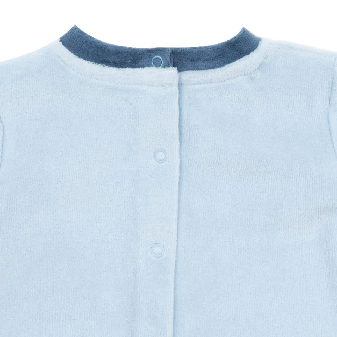 Tutina ciniglia bimbo azzurro chiaro stampata