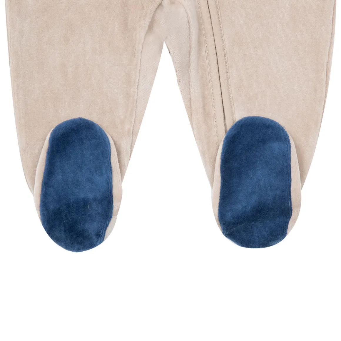 Tutina ciniglia con cappuccio bimbo beige “orsetto”