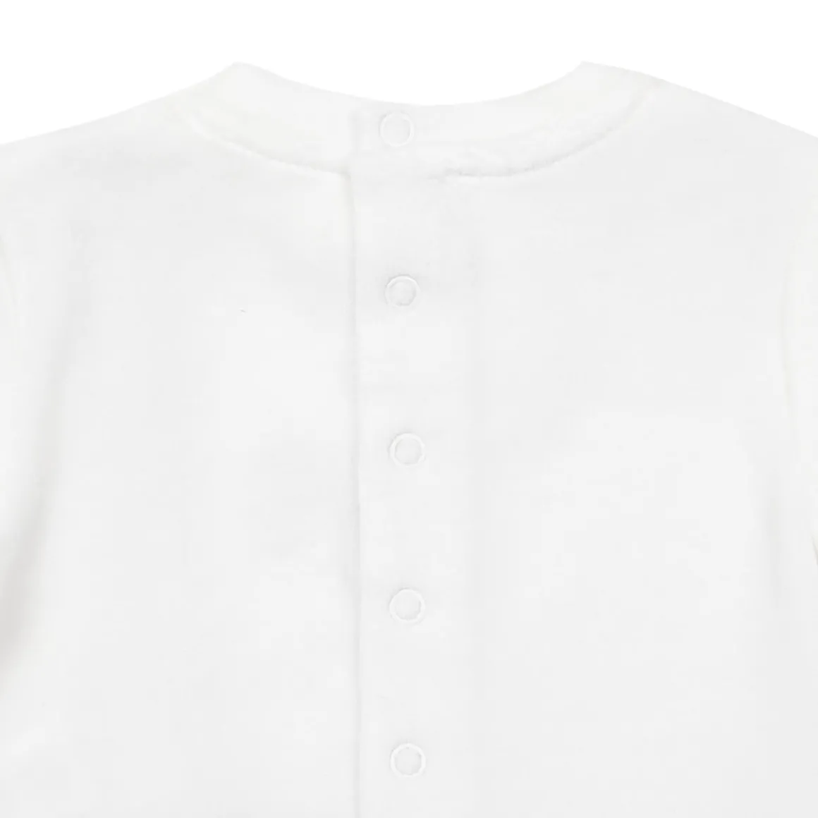 Tutina ciniglia rigata con bretelle bimbo bianco/marrone