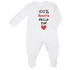 Tutina ciniglia unisex grigia “amore della zia”