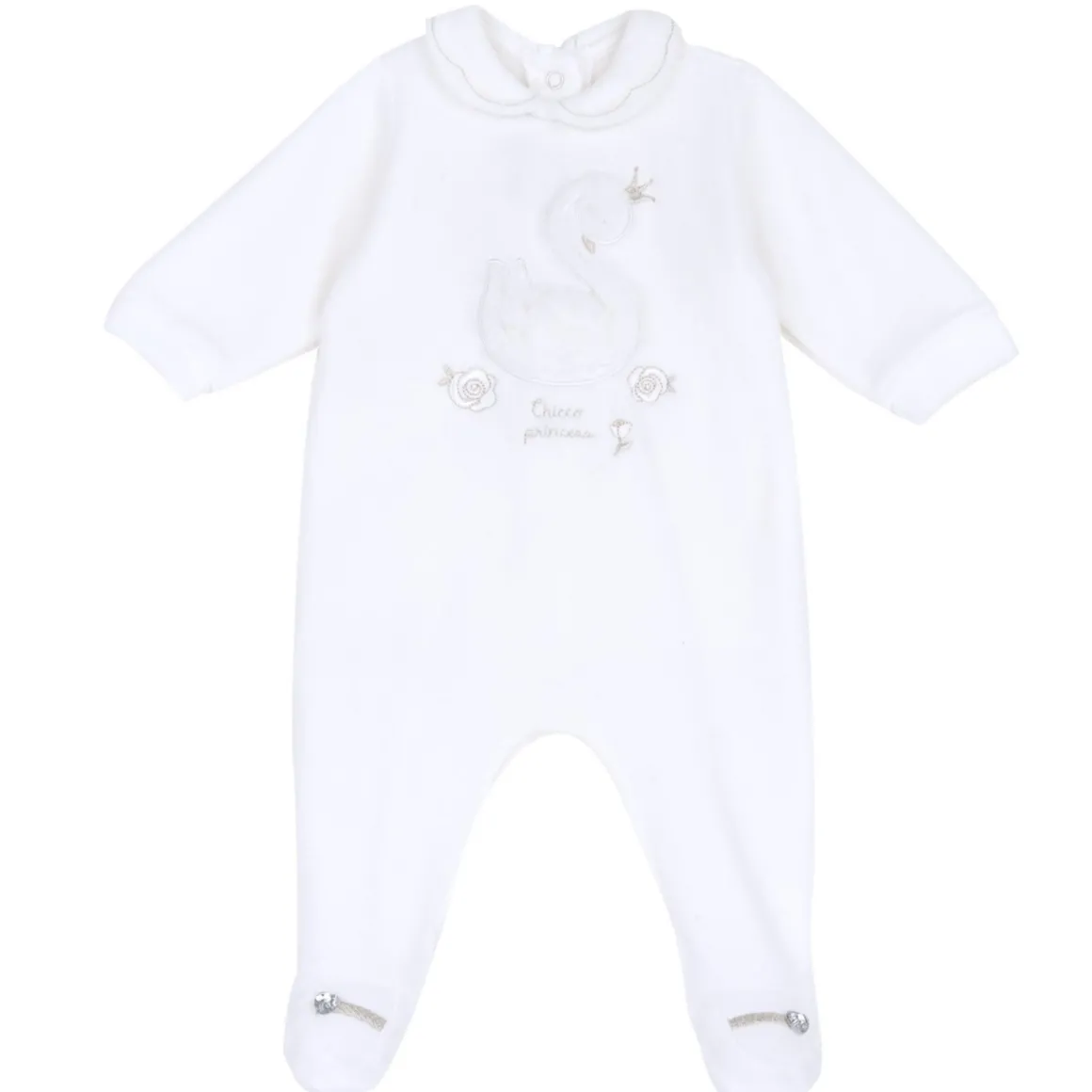 Tutina con apertura patello cigno con pelo – chicco