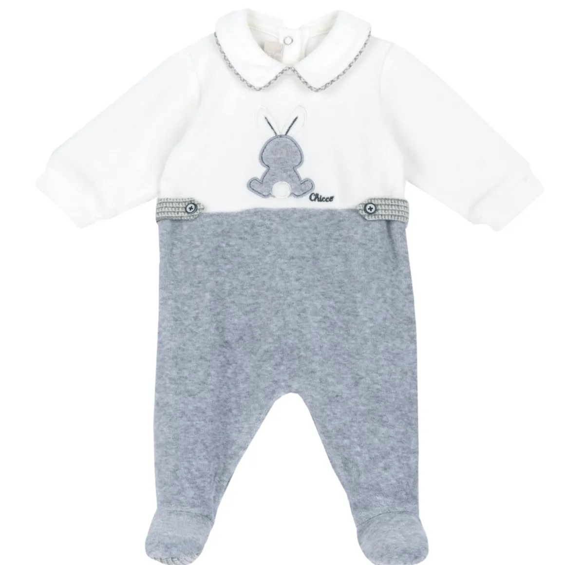 Tutina con apertura patello con coniglietto – chicco