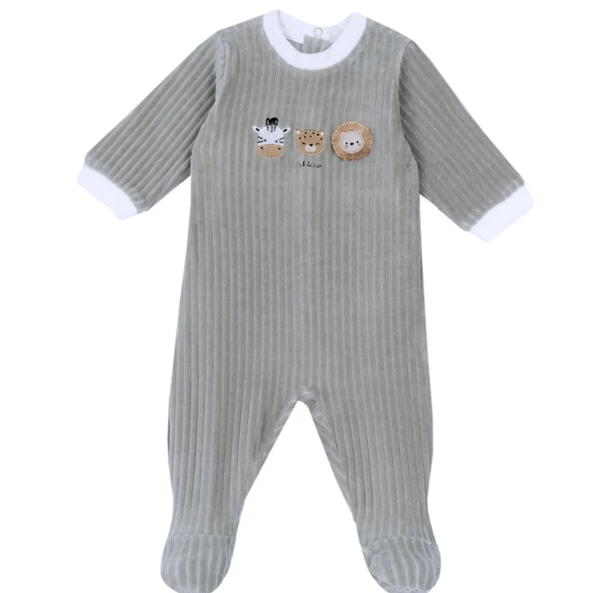 Tutina con apertura patello con tre animaletti – chicco