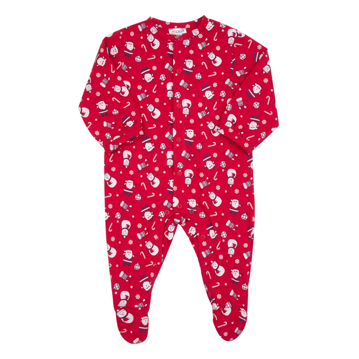 Tutina con bottoni unisex rossa “christmas”