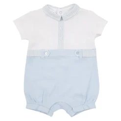 Tutina corta piquet bimbo azzurra