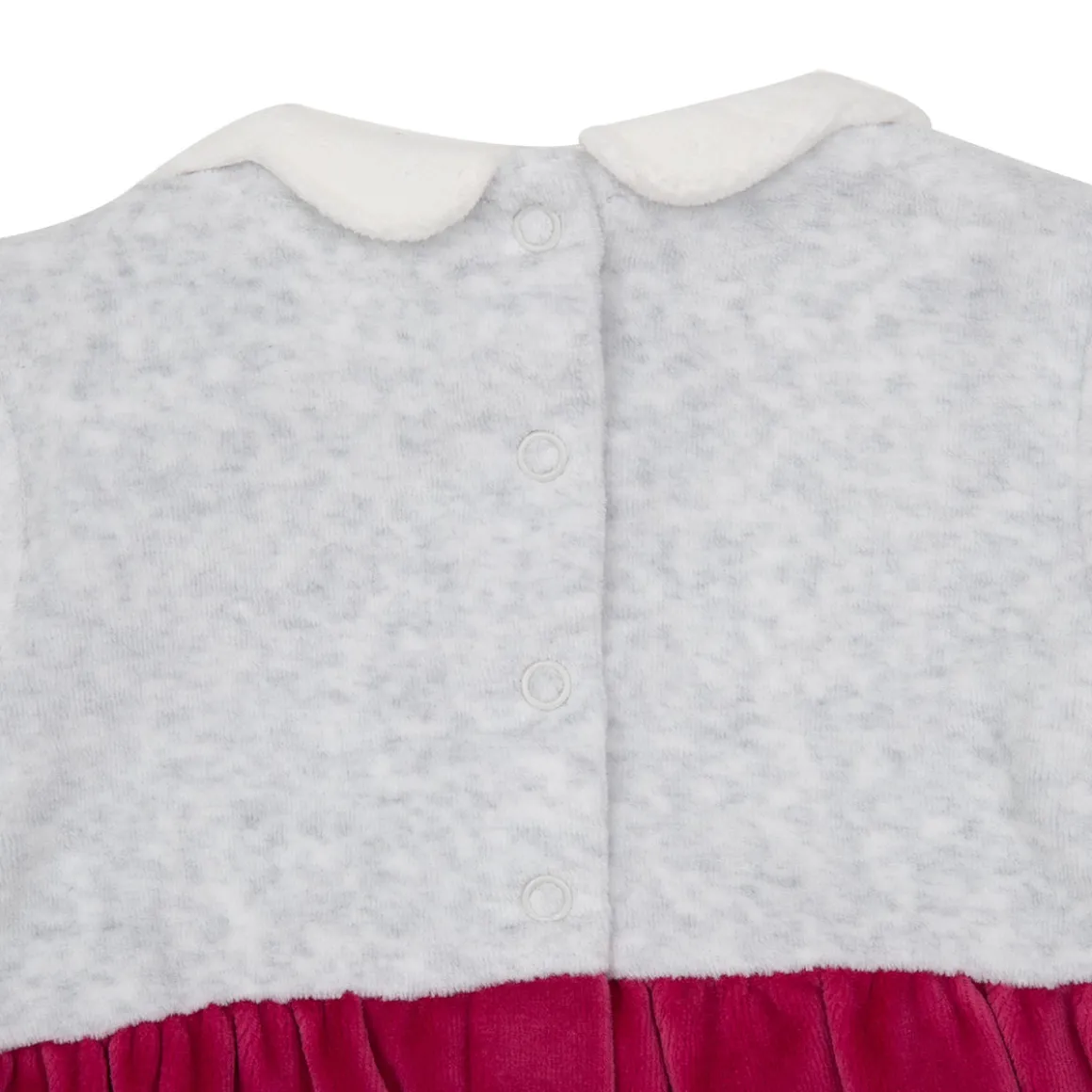 Tutina da bambina rosso/grigia “orsetti”