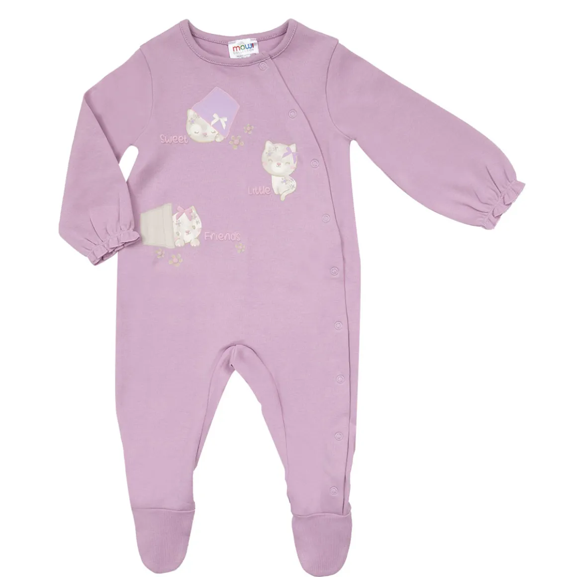 Tutina interlock bimba lilla animali