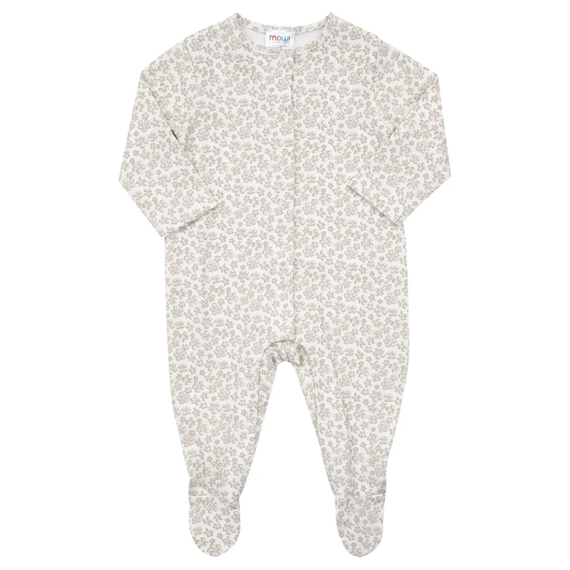 Tutina interlock bimba,beige stampata