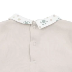 Tutina interlock bimbo finta salopette beige