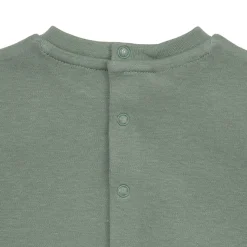 Tutina interlock bimbo verde stampata