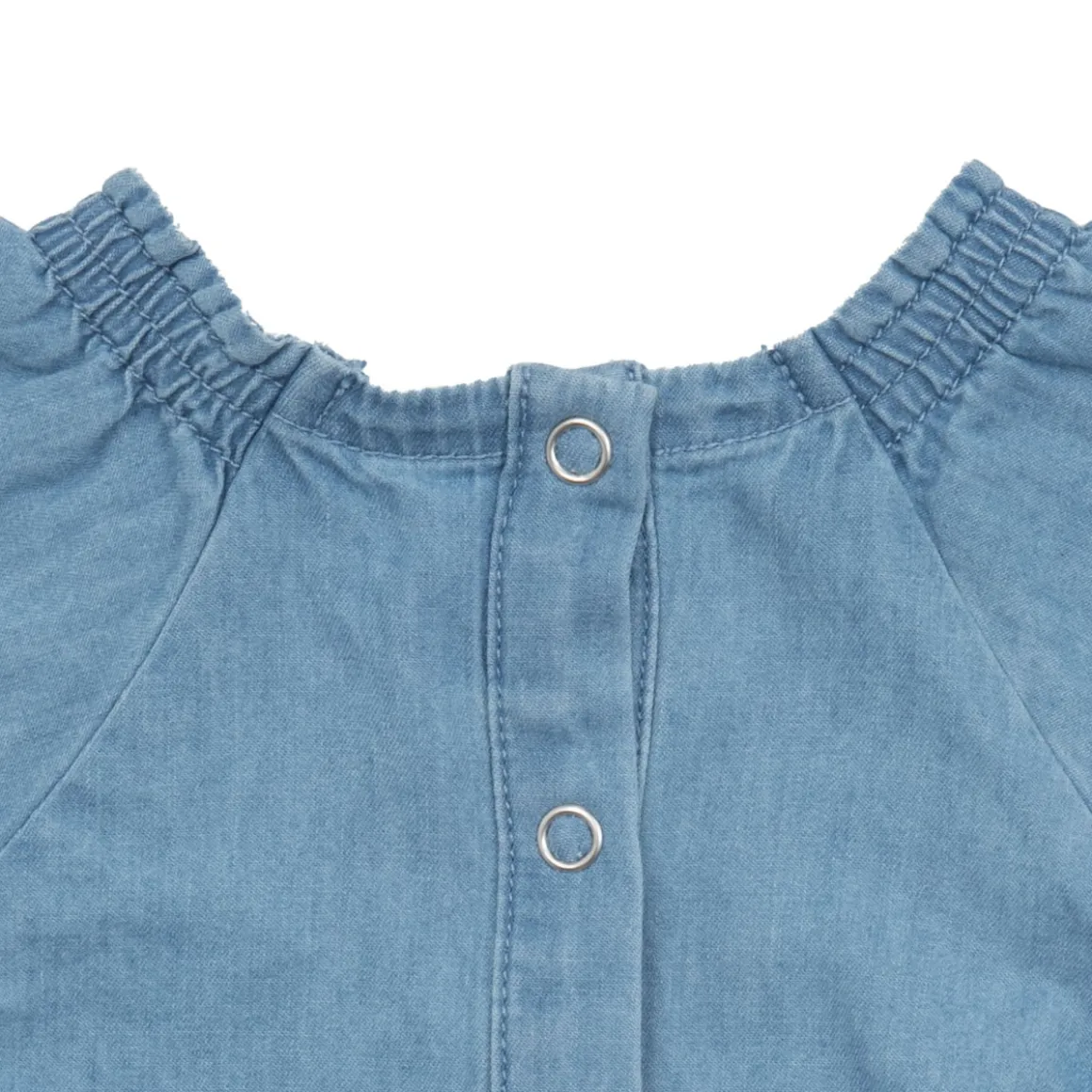 Tutina mezza manica pagliaccetto bimba blue denim