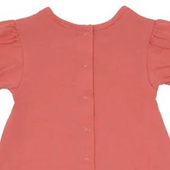 Tutina mezza manica pagliaccetto bimba corallo