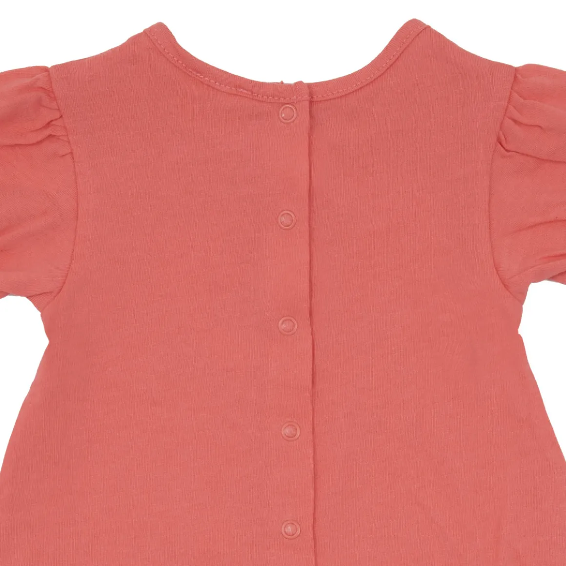 Tutina mezza manica pagliaccetto bimba corallo