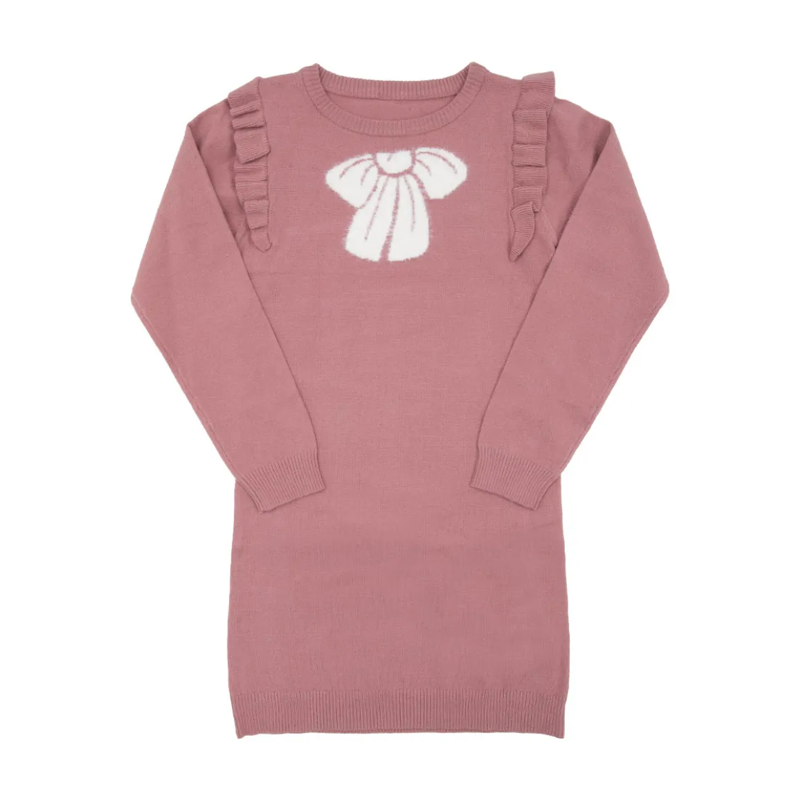 Vestito tricot bimba rosa antico