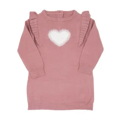 Vestito tricot bimba rosa antico