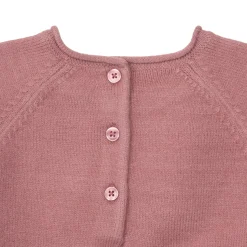 Vestito tricot bimba rosa con intarso