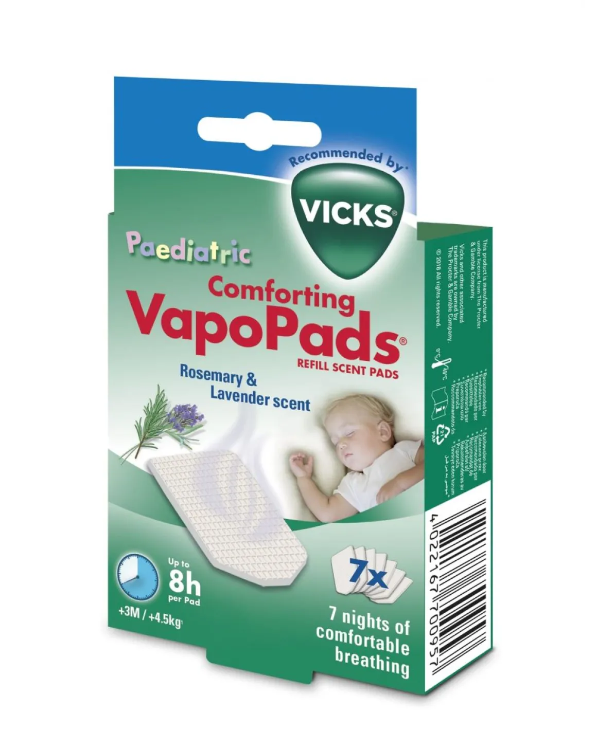 Vicks piastrine vapo pads rosmarino + lavanda